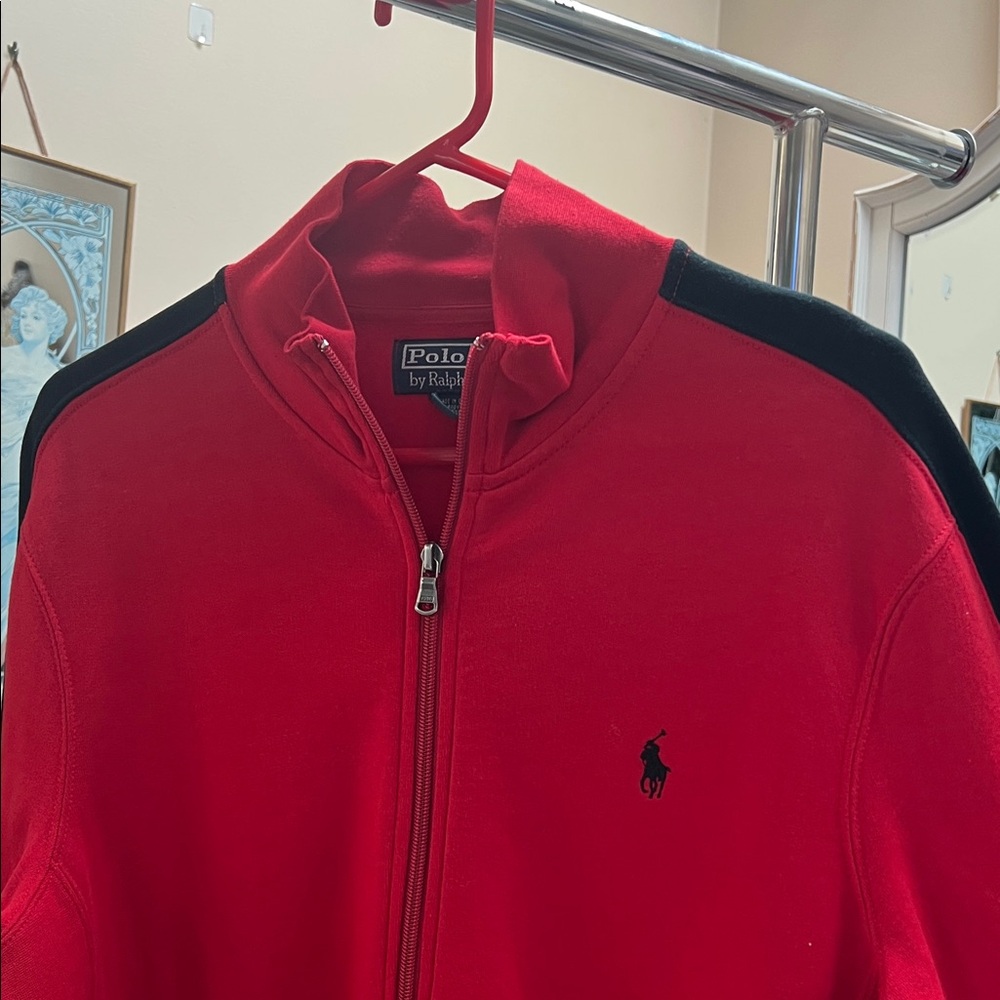 Polo Ralph Lauren Red Zip-Up Jacket Size Medium Men’s